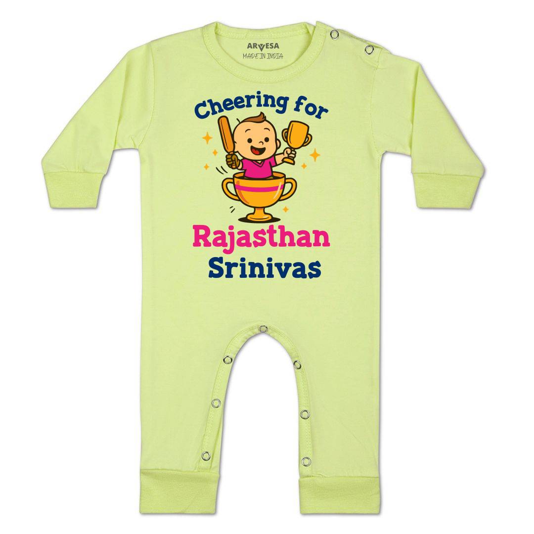 Arvesa Cheering For Rajasthan Baby Boy & Girl Dress