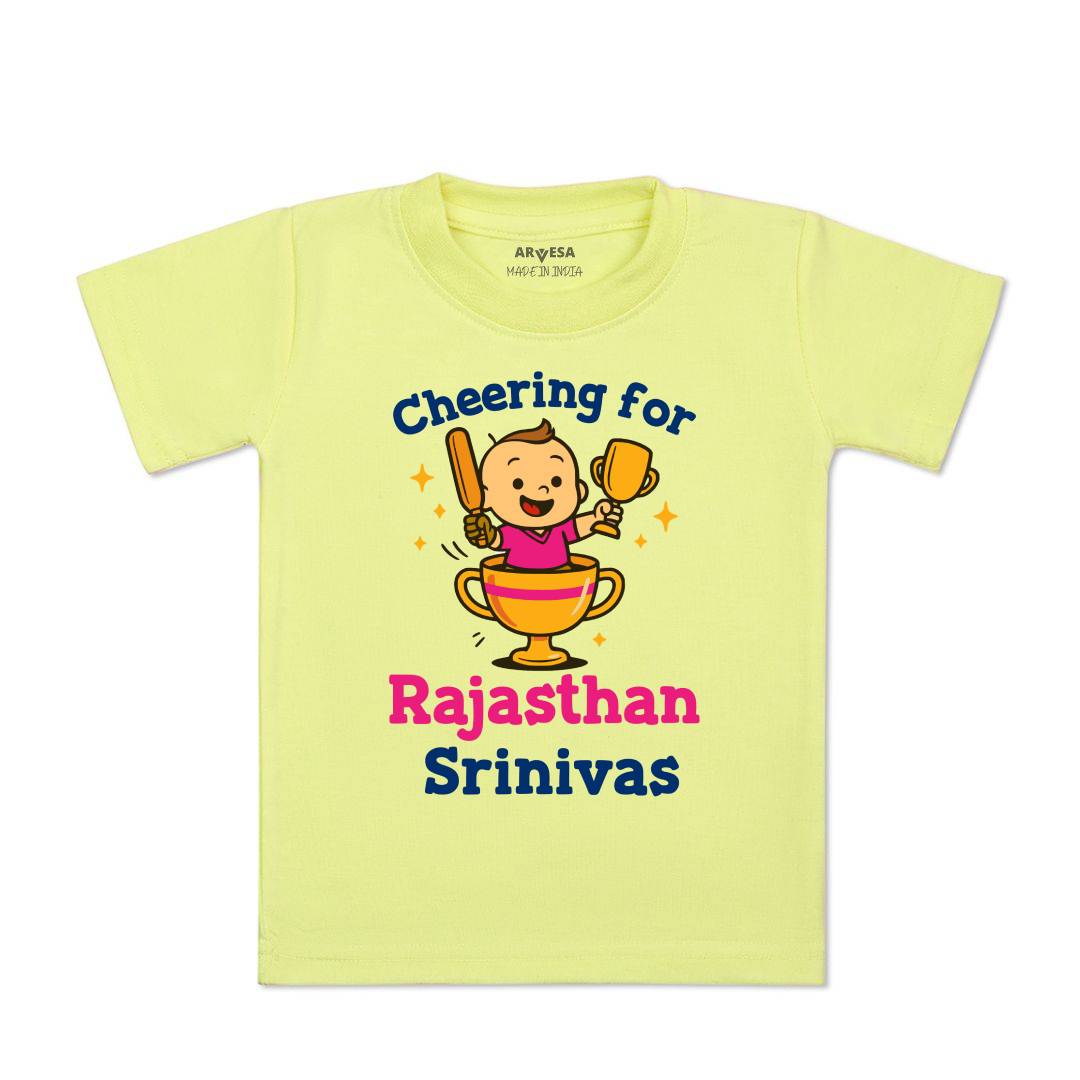 Arvesa Cheering For Rajasthan Baby Boy & Girl Dress