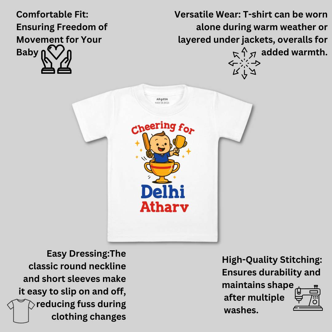 Arvesa Cheering For Delhi Baby Boy & Girl Dress