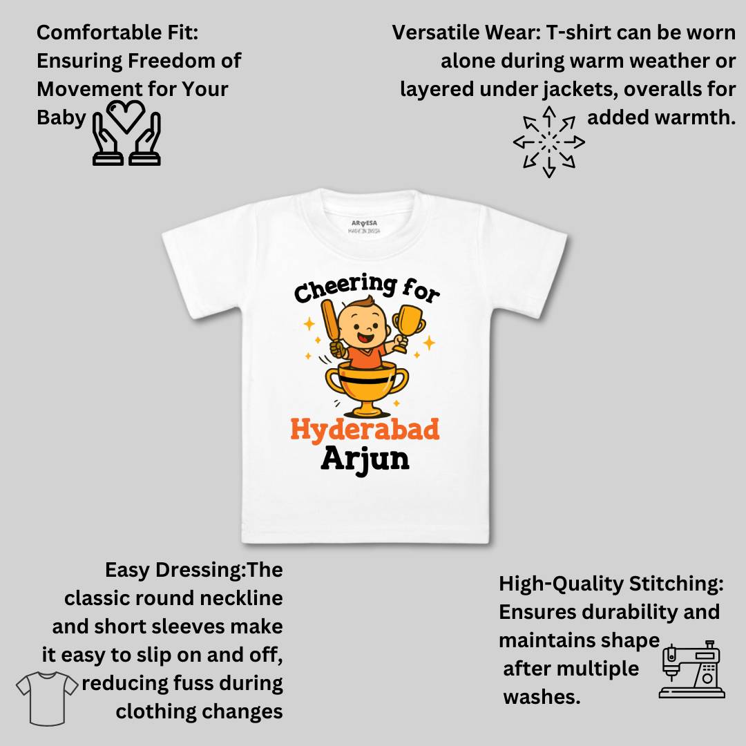Arvesa Cheering For Hyderabad Baby Boy & Girl Dress