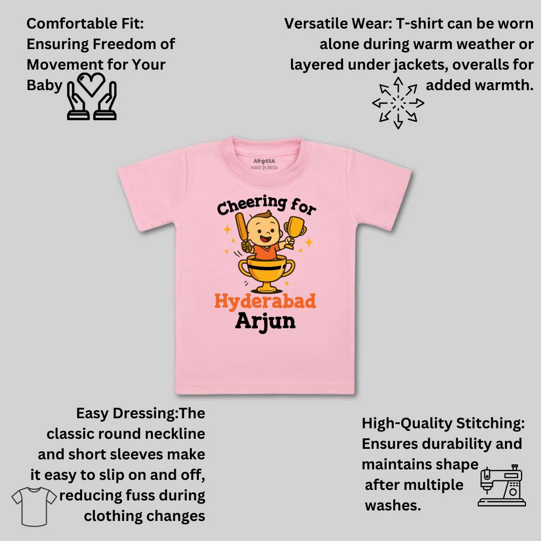 Arvesa Cheering For Hyderabad Baby Boy & Girl Dress