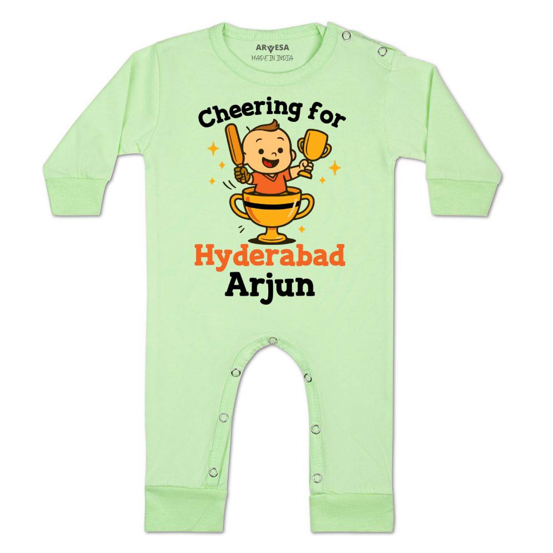Arvesa Cheering For Hyderabad Baby Boy & Girl Dress