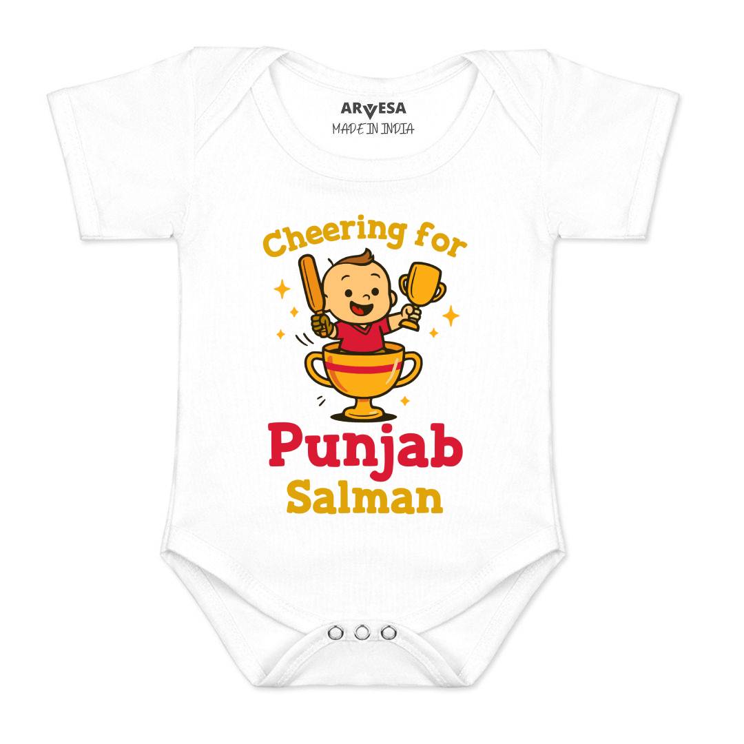 Arvesa Cheering For Punjab Baby Boy & Girl Dress