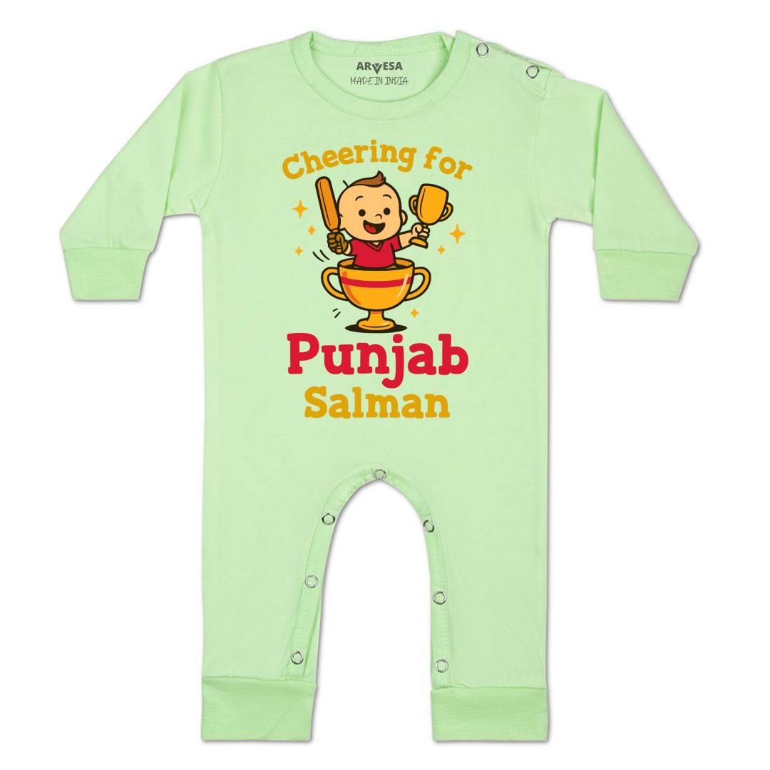 Arvesa Cheering For Punjab Baby Boy & Girl Dress