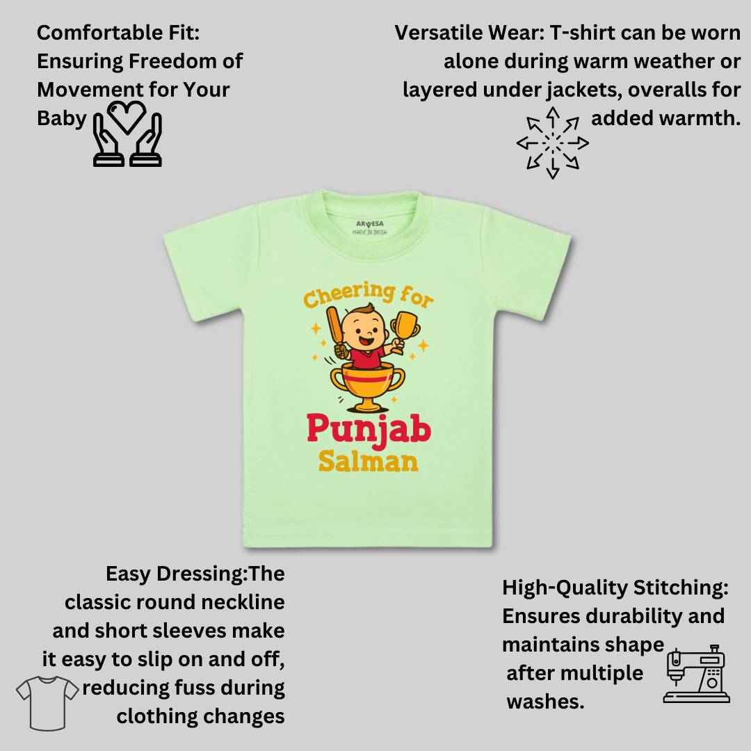 Arvesa Cheering For Punjab Baby Boy & Girl Dress