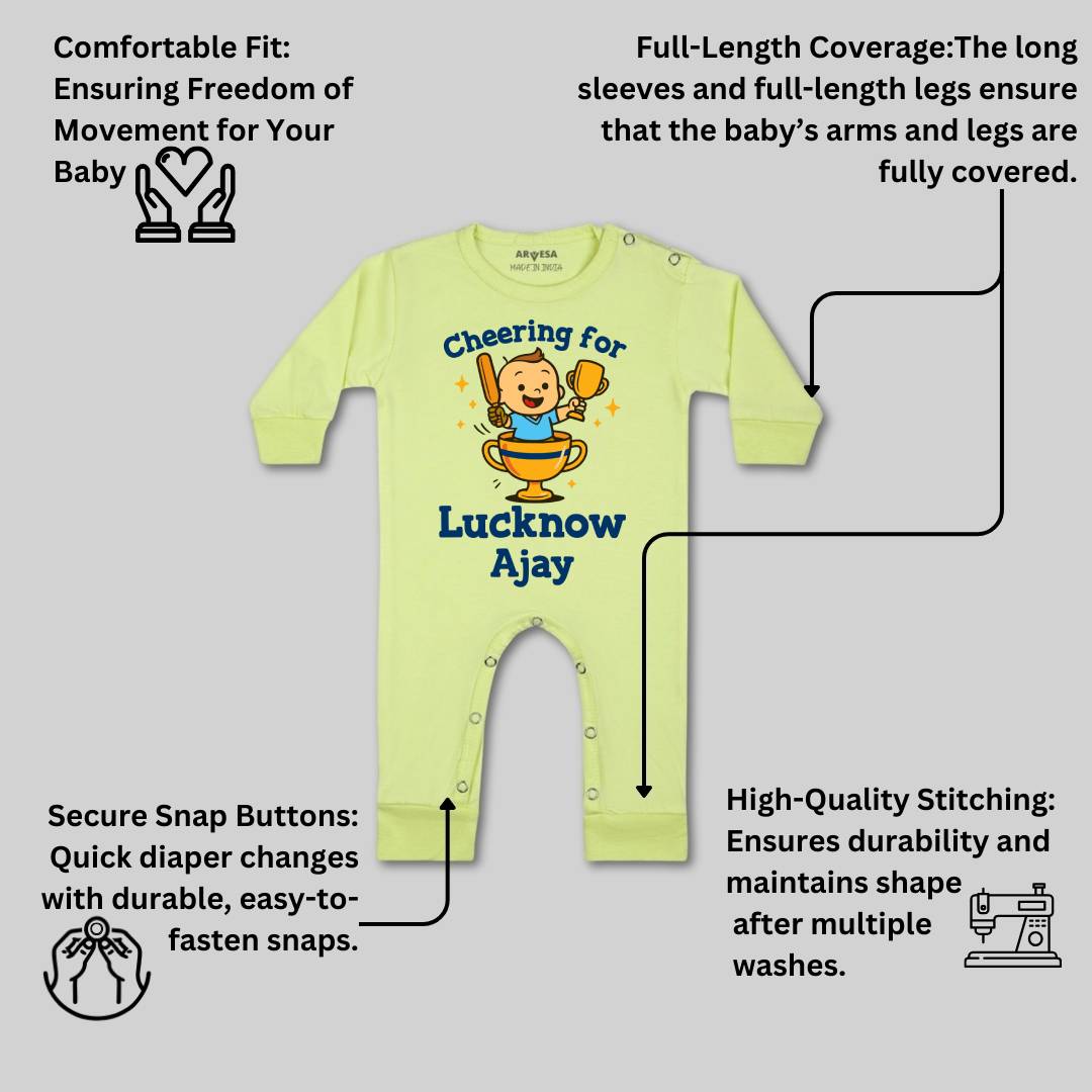 Arvesa Cheering For Lucknow Baby Boy & Girl Dress