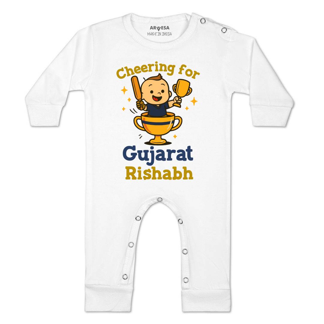 Arvesa Cheering For Gujarat Baby Boy & Girl Dress
