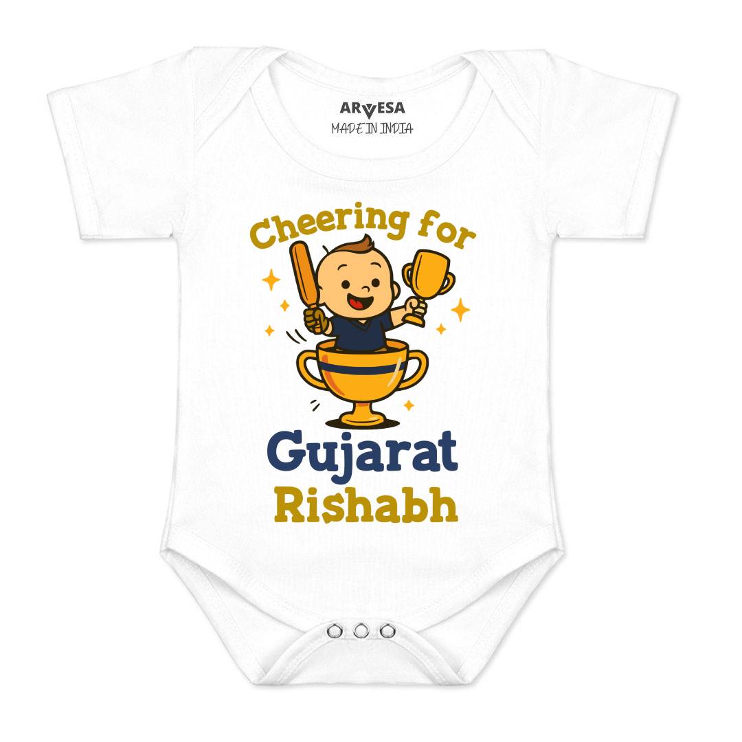 Arvesa Cheering For Gujarat Baby Boy & Girl Dress