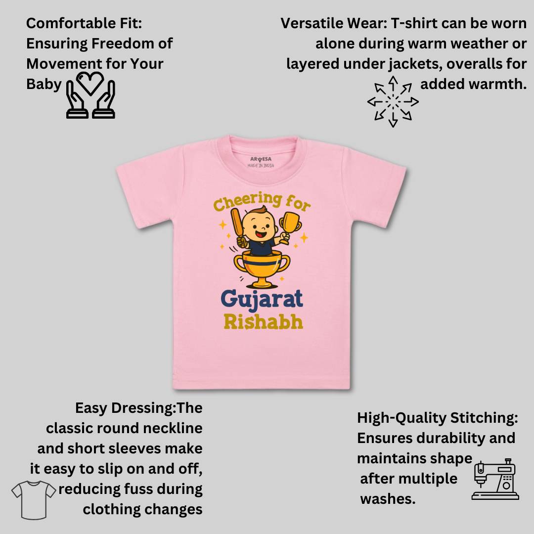 Arvesa Cheering For Gujarat Baby Boy & Girl Dress