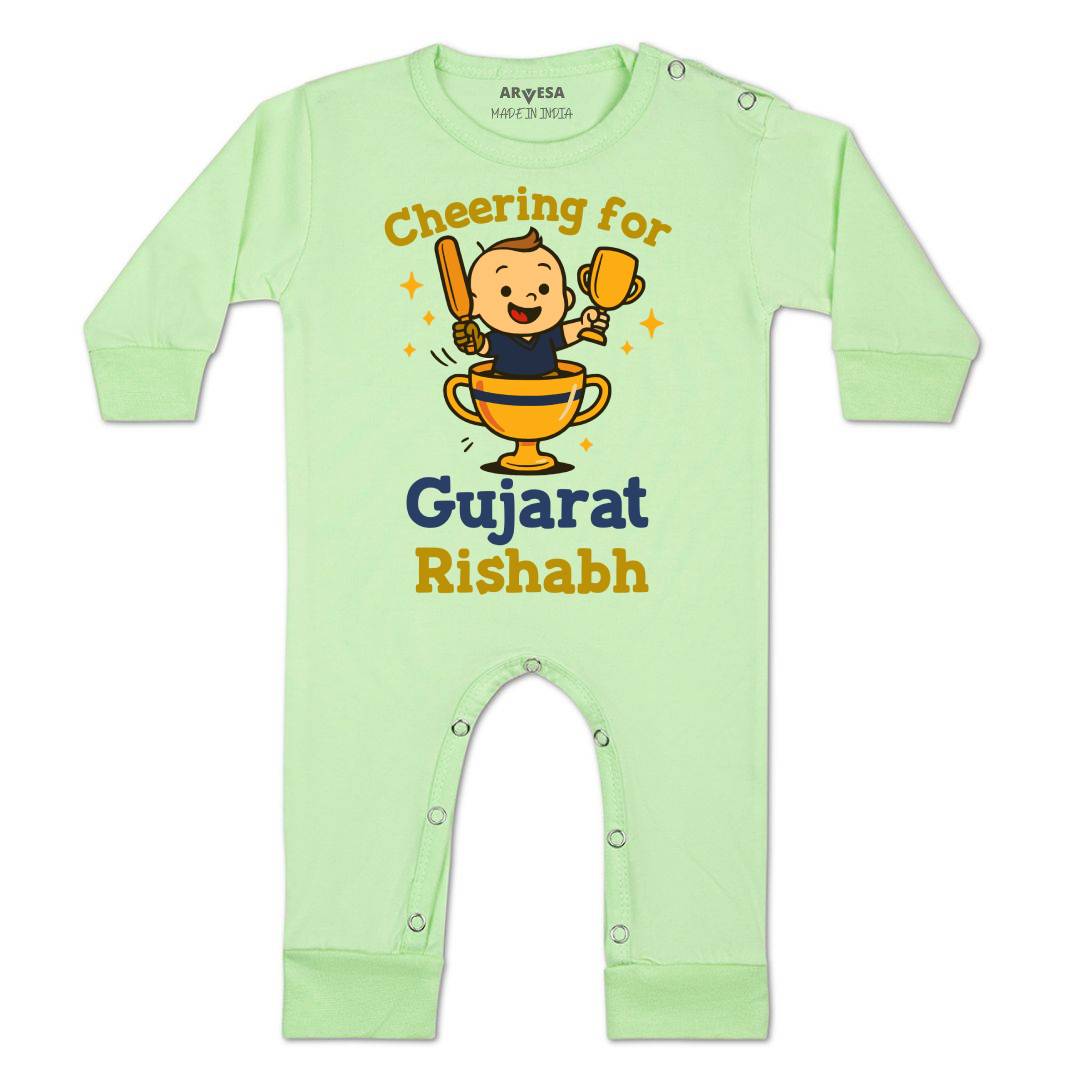 Arvesa Cheering For Gujarat Baby Boy & Girl Dress