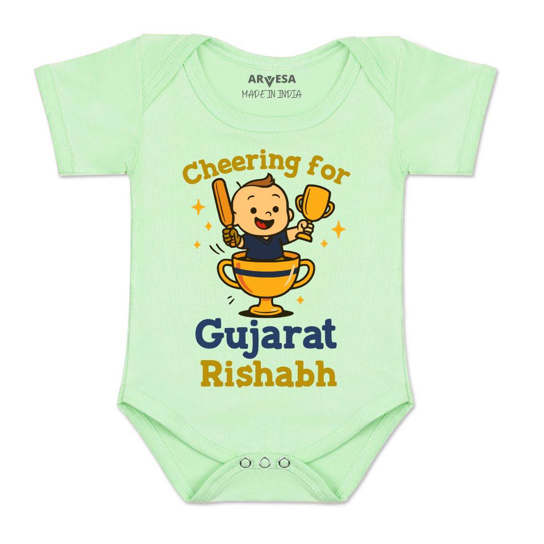 Arvesa Cheering For Gujarat Baby Boy & Girl Dress