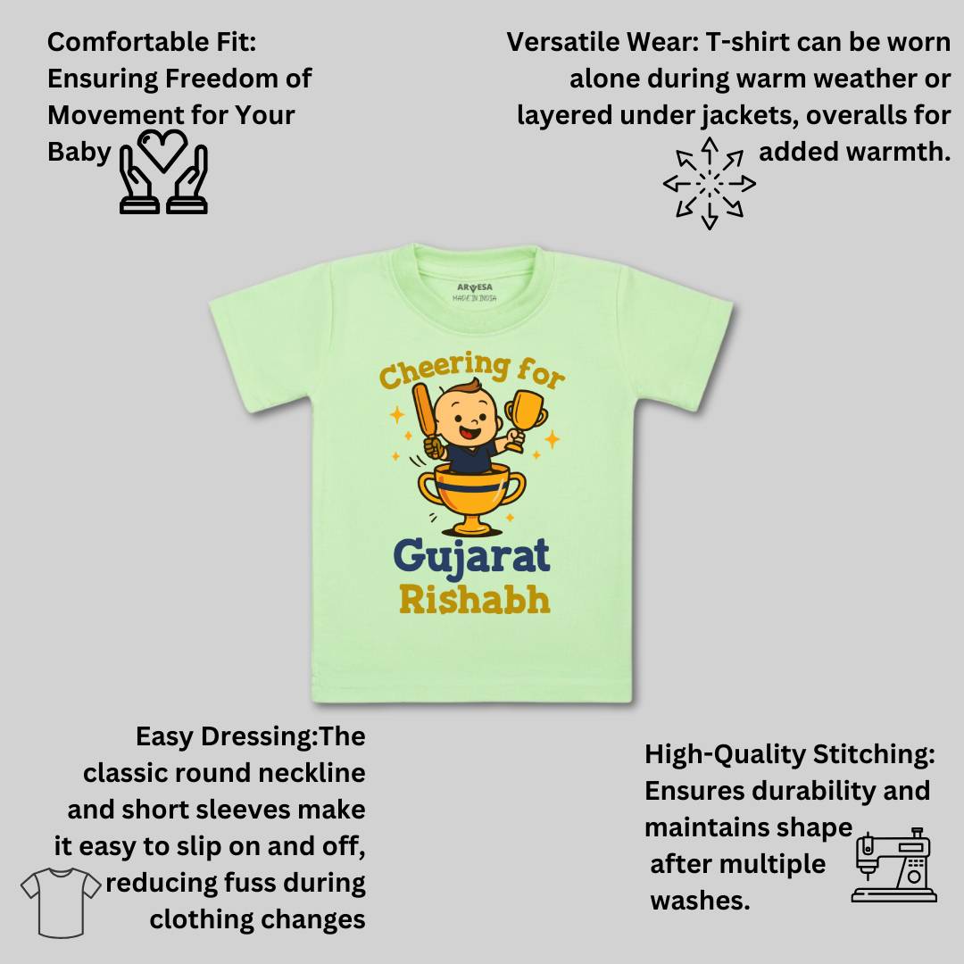 Arvesa Cheering For Gujarat Baby Boy & Girl Dress
