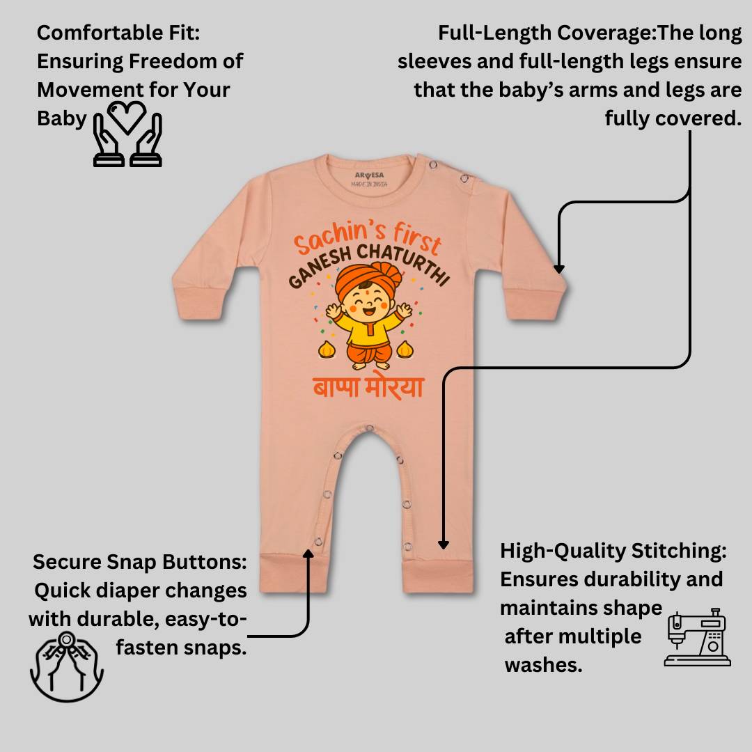 Arvesa My First Ganesh Chaturthi  Baby Boy & Girl Dress