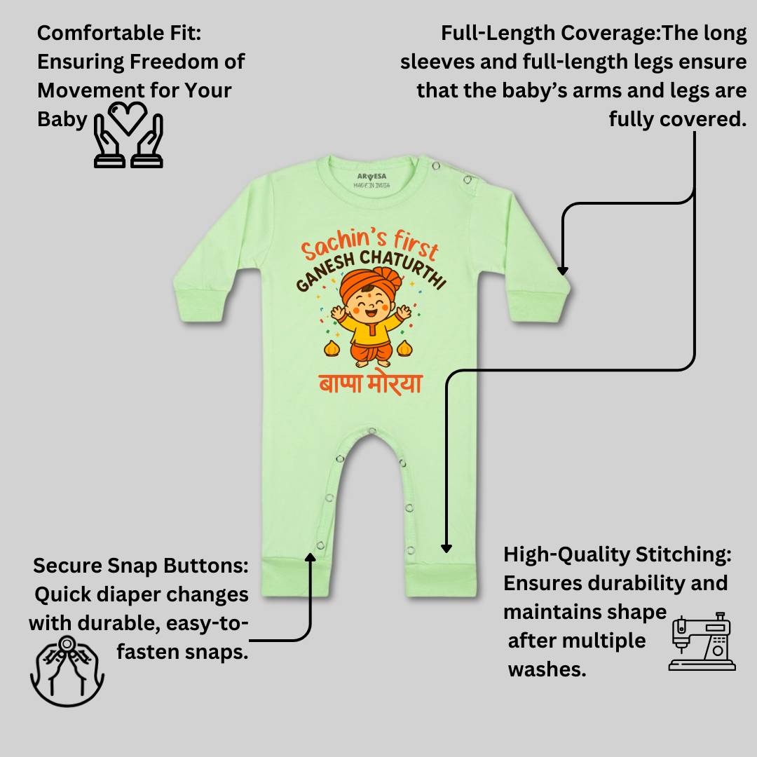 Arvesa My First Ganesh Chaturthi  Baby Boy & Girl Dress
