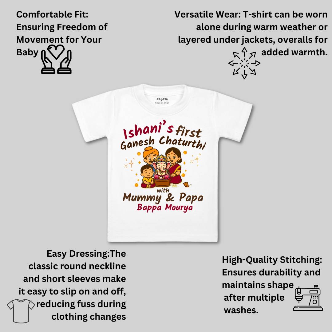 Arvesa My First Ganesh Chaturthi  Baby Boy & Girl Dress