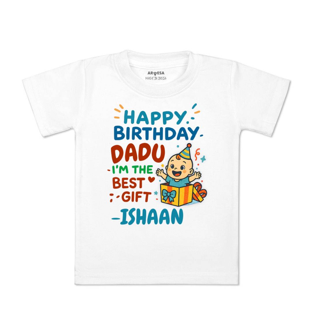 Arvesa Happy Birthday Dadu Baby Boy & Girl Dress