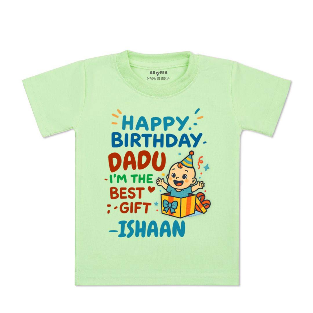 Arvesa Happy Birthday Dadu Baby Boy & Girl Dress