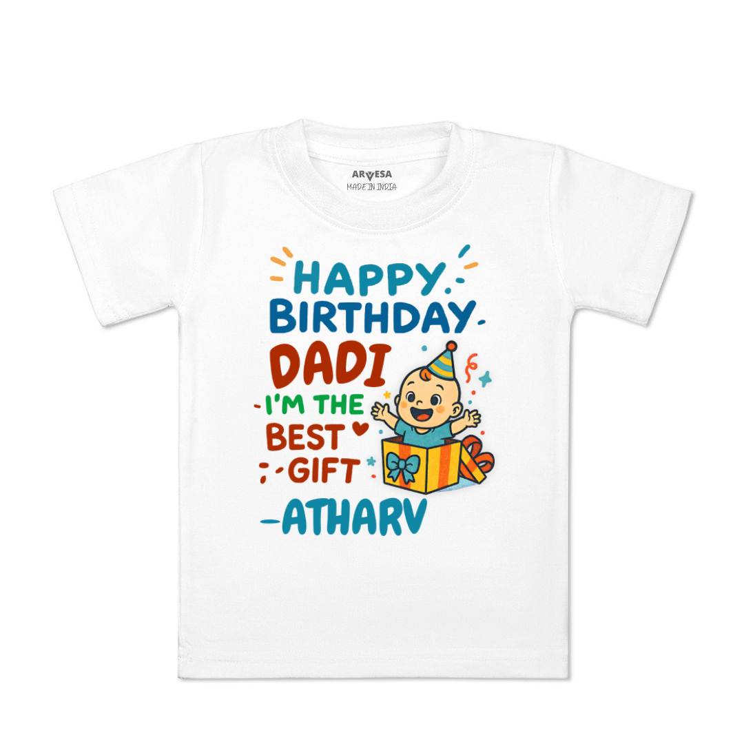 Arvesa Happy Birthday Dadi Baby Boy & Girl Dress