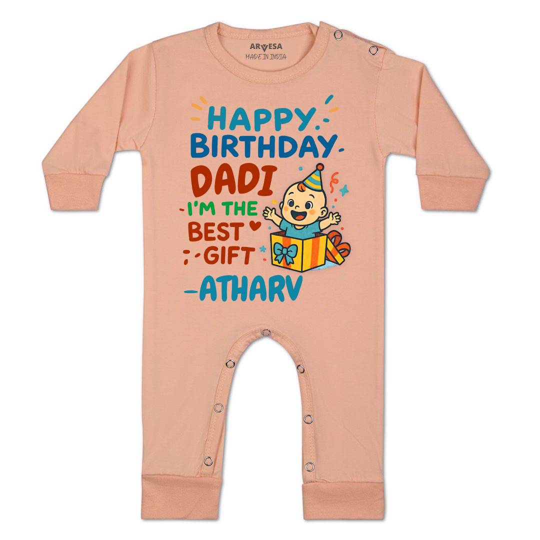Arvesa Happy Birthday Dadi Baby Boy & Girl Dress