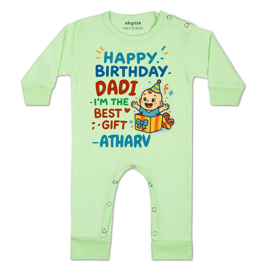 Arvesa Happy Birthday Dadi Baby Boy & Girl Dress