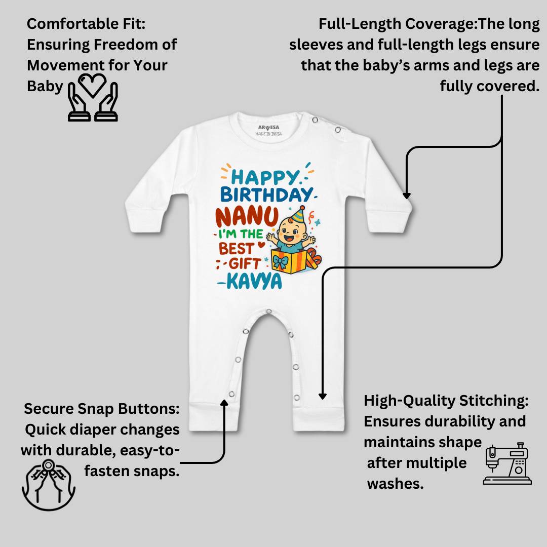 Arvesa Happy Birthday Nanu Baby Boy & Girl Dress