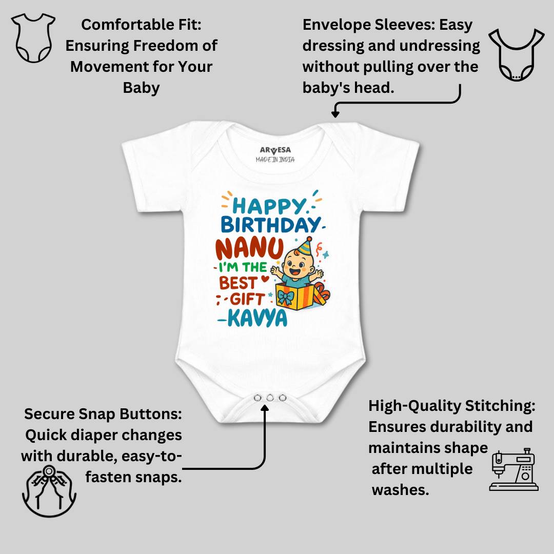 Arvesa Happy Birthday Nanu Baby Boy & Girl Dress