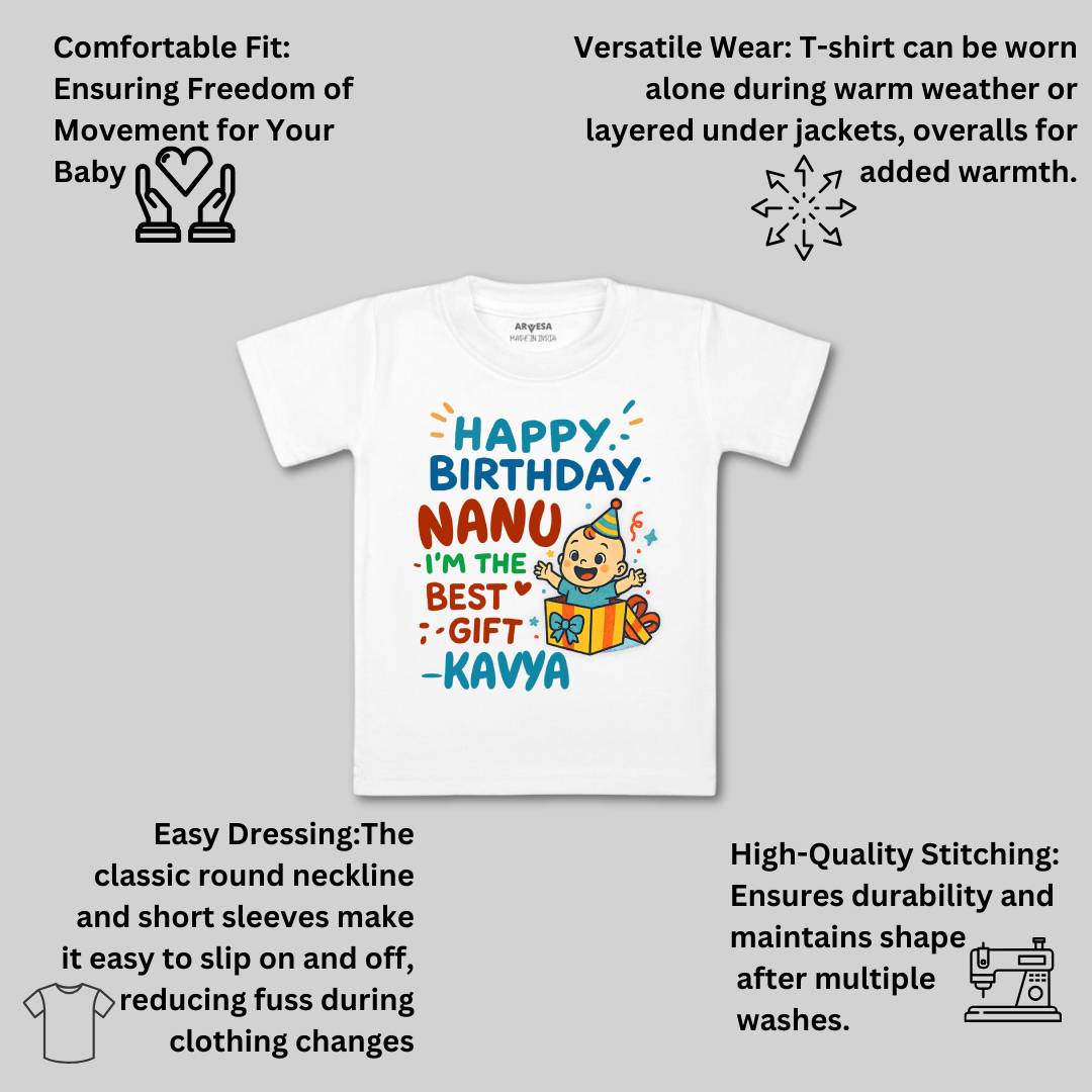 Arvesa Happy Birthday Nanu Baby Boy & Girl Dress