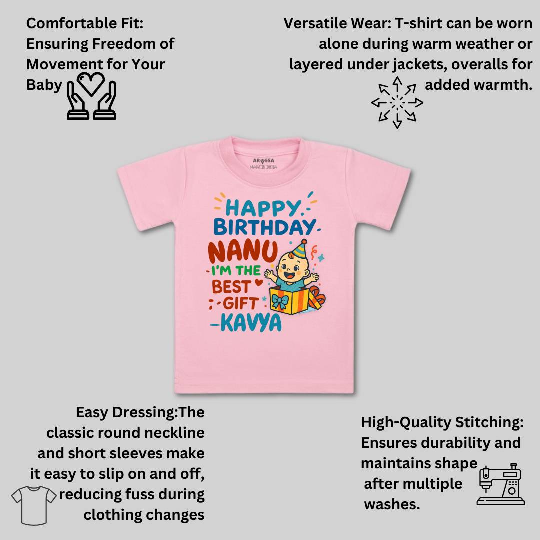 Arvesa Happy Birthday Nanu Baby Boy & Girl Dress