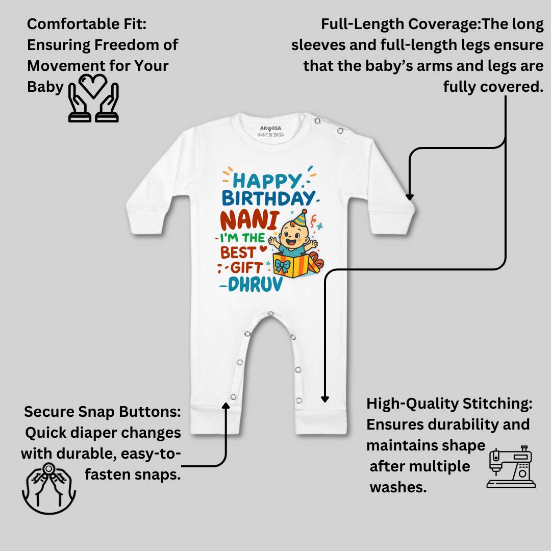 Arvesa Happy Birthday Nani Baby Boy & Girl Dress
