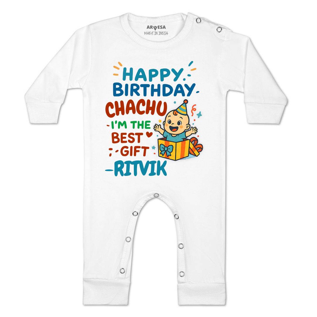 Arvesa Happy Birthday Chachu Baby Boy & Girl Dress