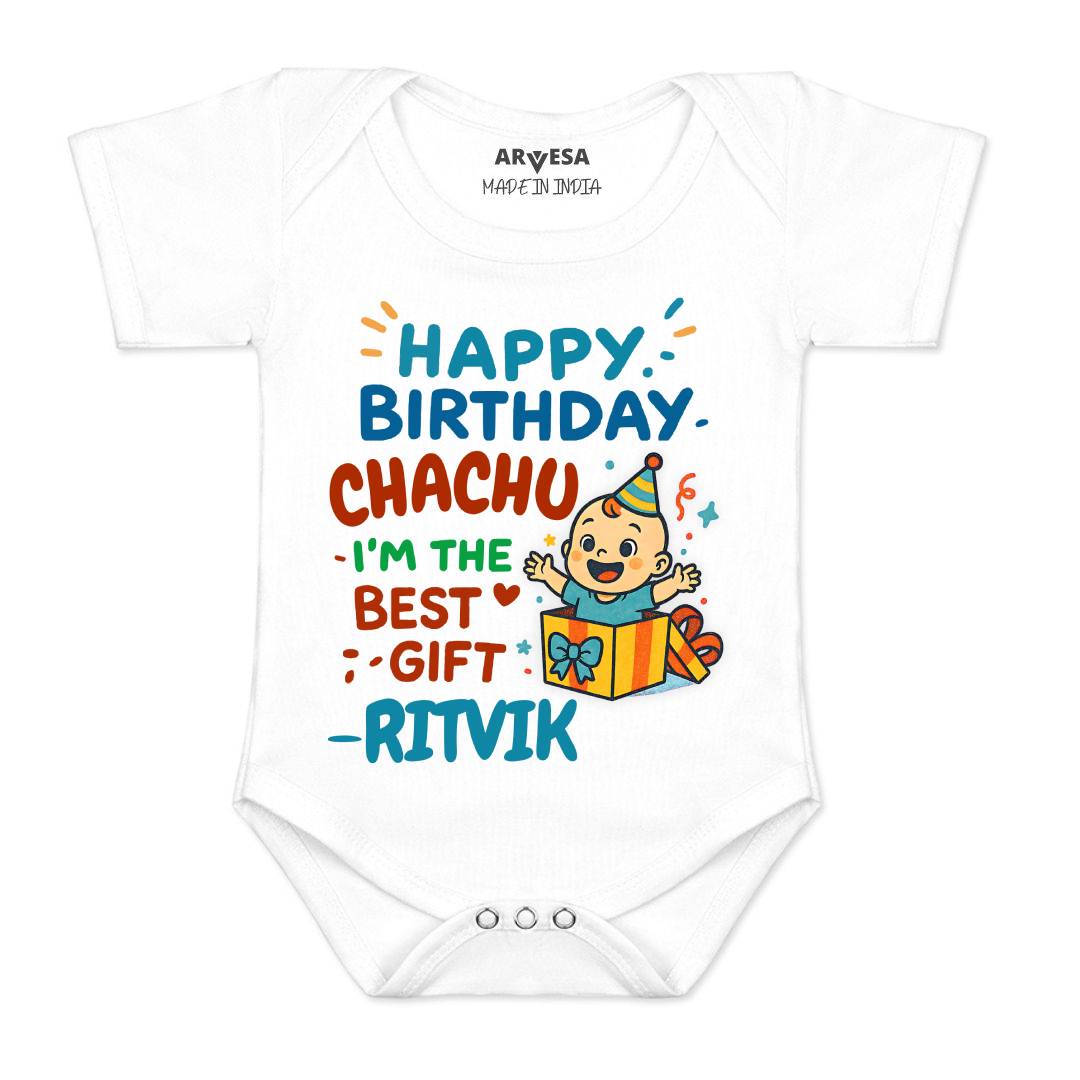 Arvesa Happy Birthday Chachu Baby Boy & Girl Dress