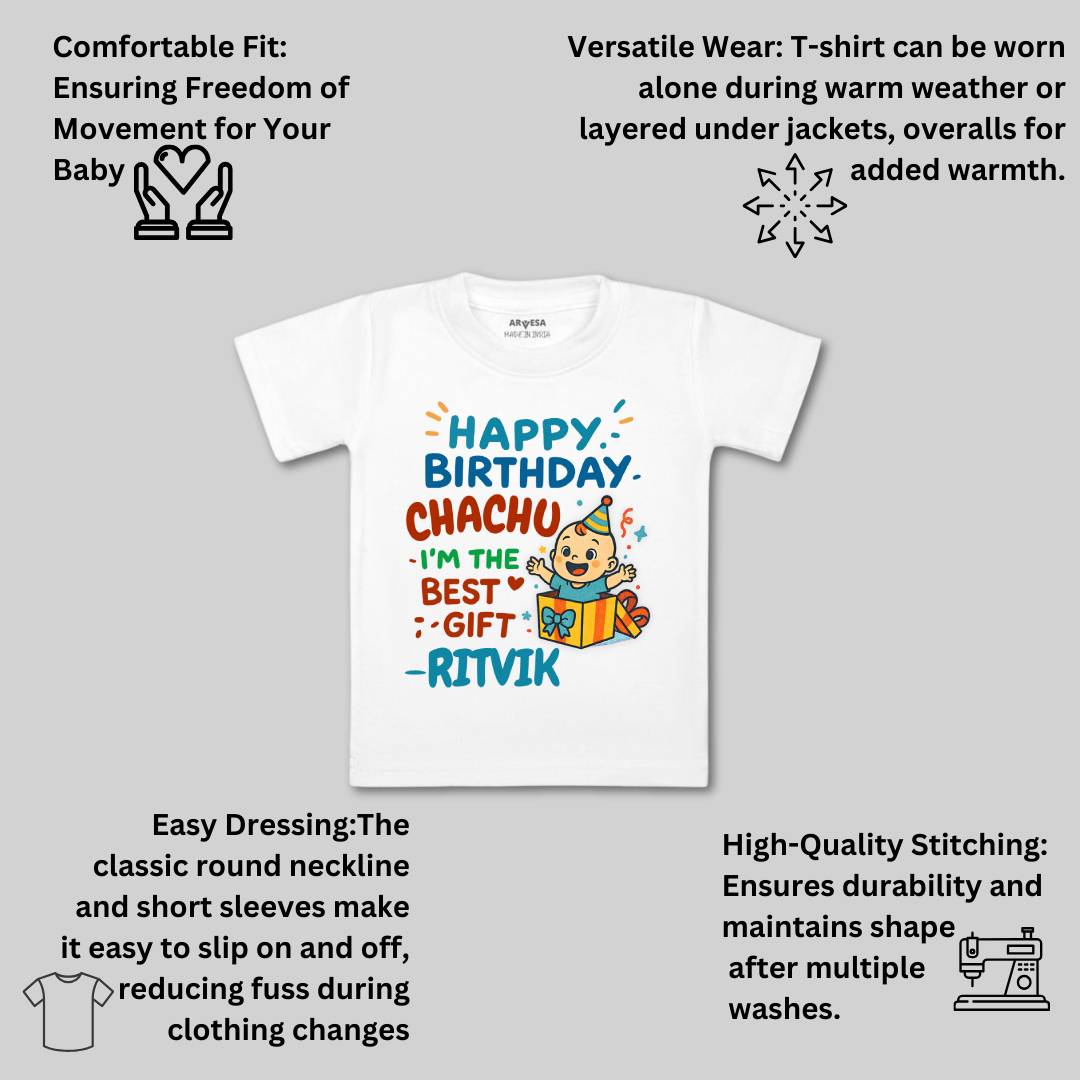Arvesa Happy Birthday Chachu Baby Boy & Girl Dress