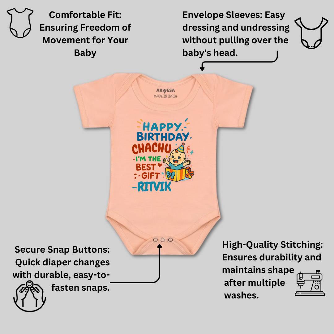 Arvesa Happy Birthday Chachu Baby Boy & Girl Dress