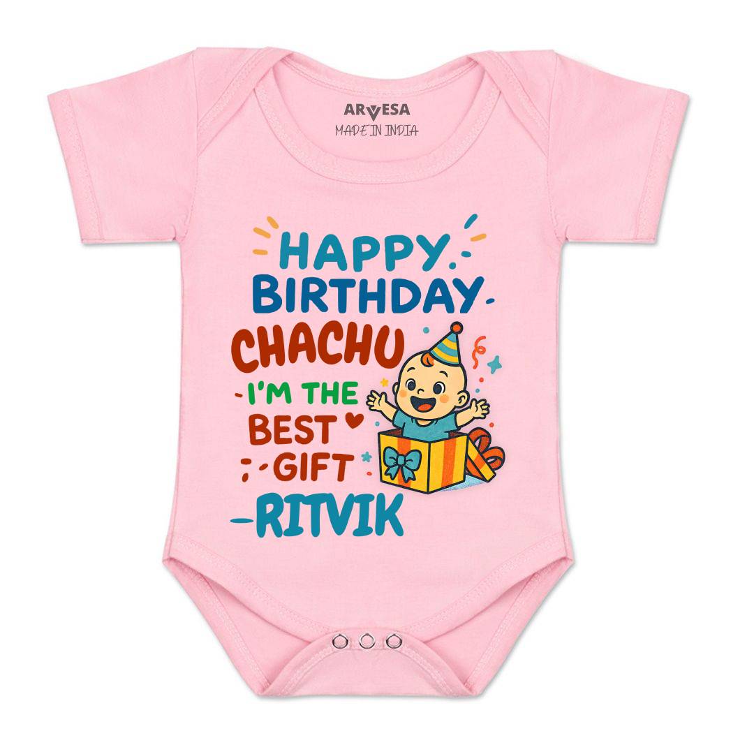 Arvesa Happy Birthday Chachu Baby Boy & Girl Dress