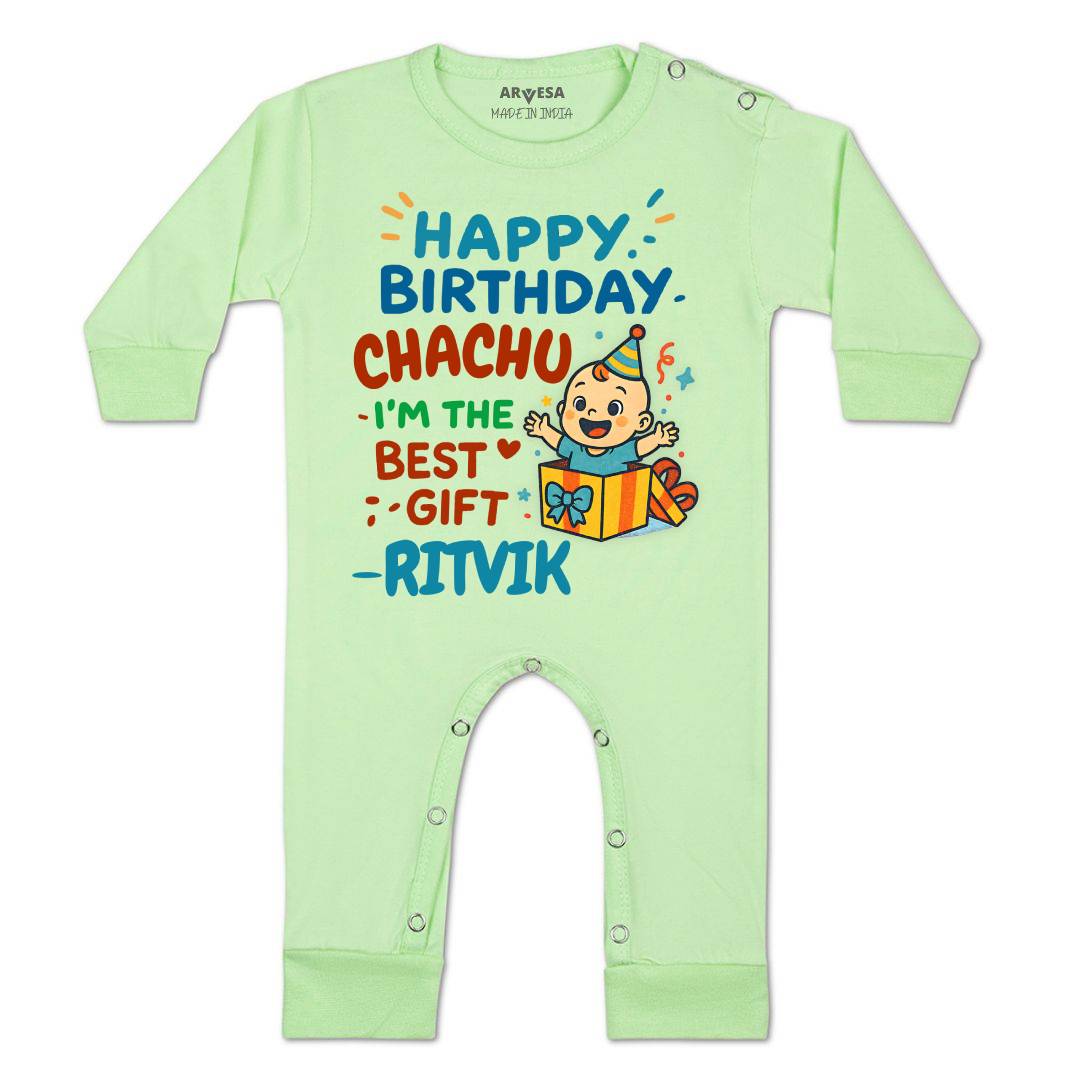 Arvesa Happy Birthday Chachu Baby Boy & Girl Dress