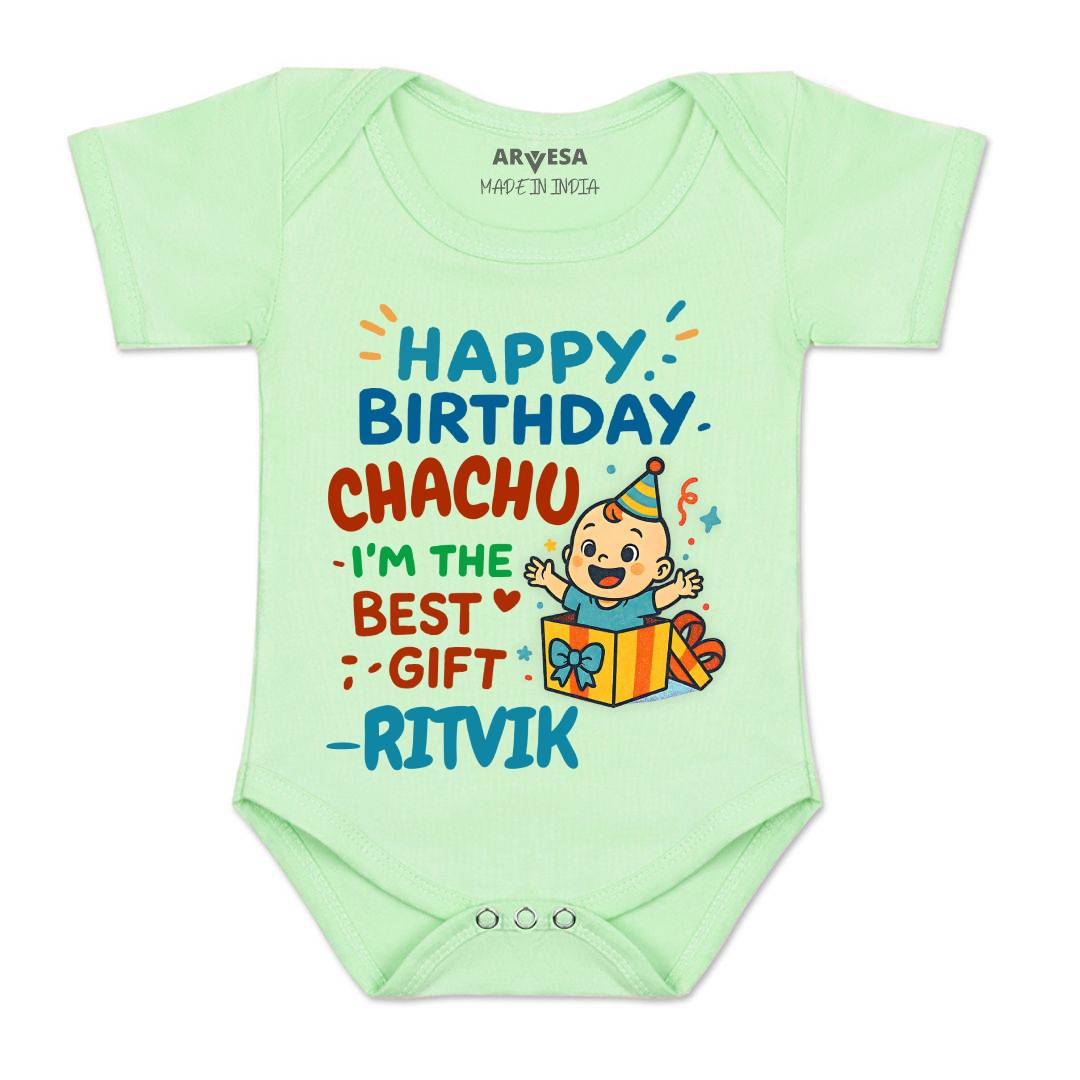 Arvesa Happy Birthday Chachu Baby Boy & Girl Dress