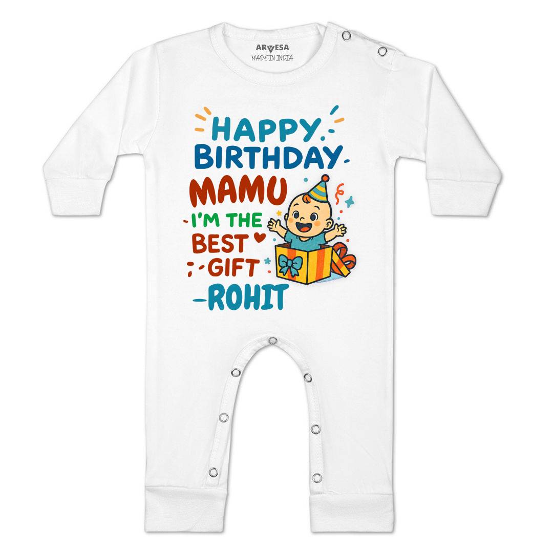 Arvesa Happy Birthday Mamu Baby Boy & Girl Dress