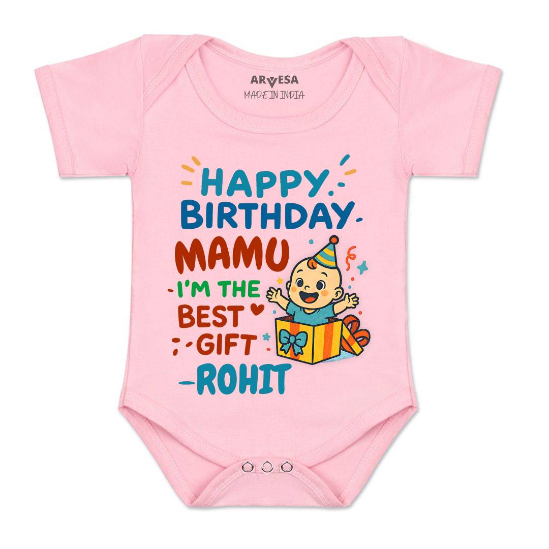 Arvesa Happy Birthday Mamu Baby Boy & Girl Dress
