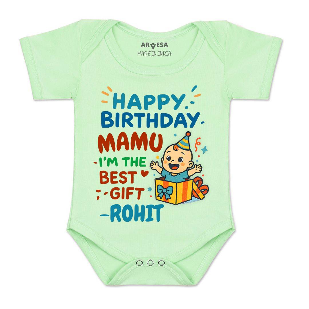 Arvesa Happy Birthday Mamu Baby Boy & Girl Dress