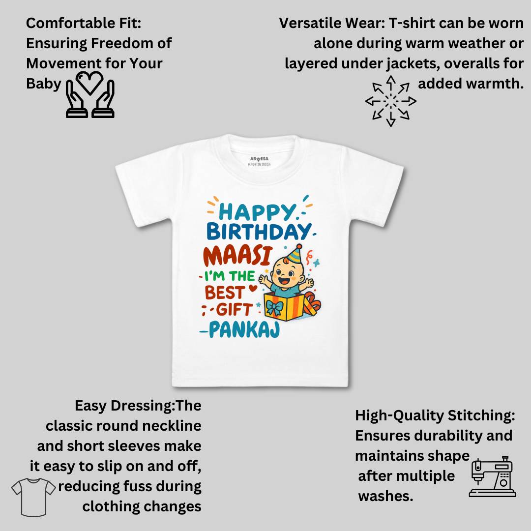 Arvesa Happy Birthday Maasi Baby Boy & Girl Dress