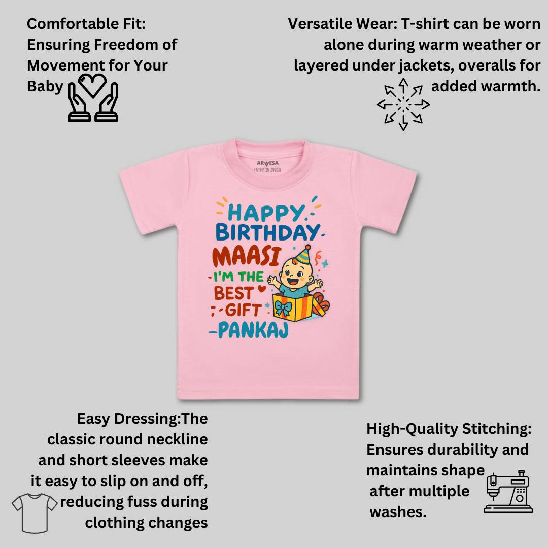 Arvesa Happy Birthday Maasi Baby Boy & Girl Dress
