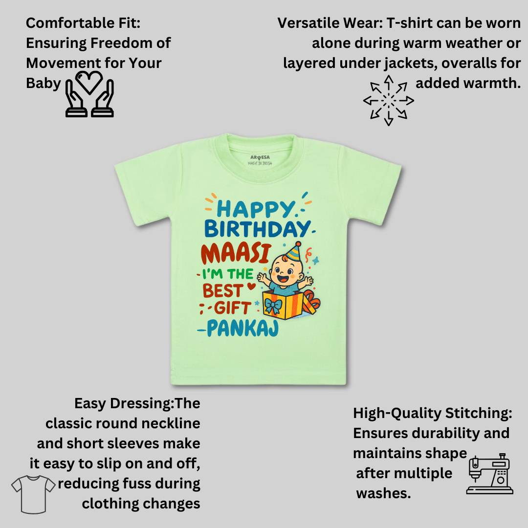 Arvesa Happy Birthday Maasi Baby Boy & Girl Dress