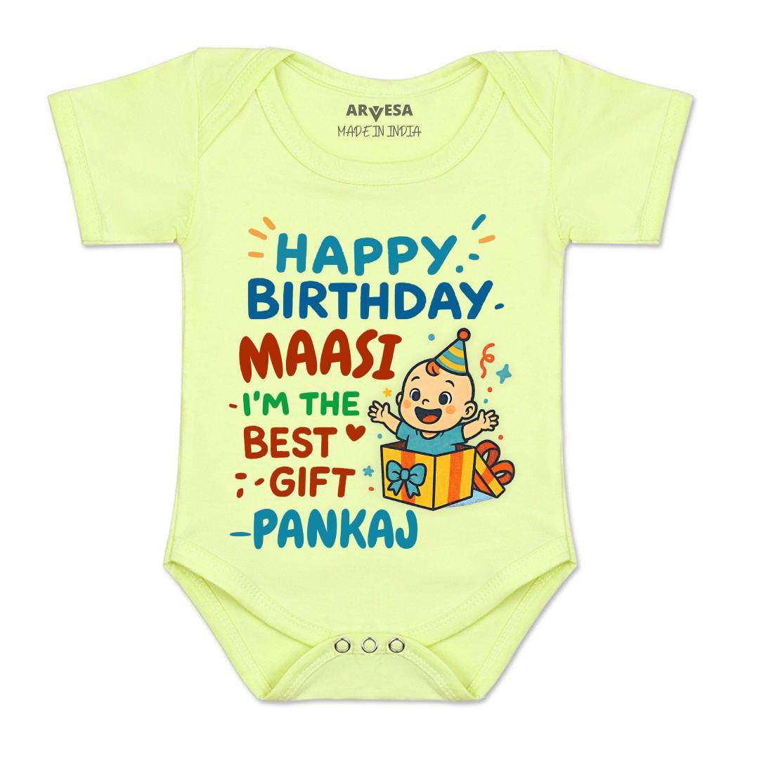 Arvesa Happy Birthday Maasi Baby Boy & Girl Dress
