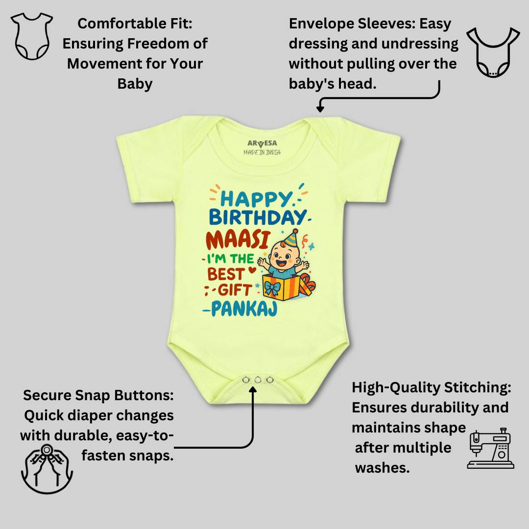 Arvesa Happy Birthday Maasi Baby Boy & Girl Dress