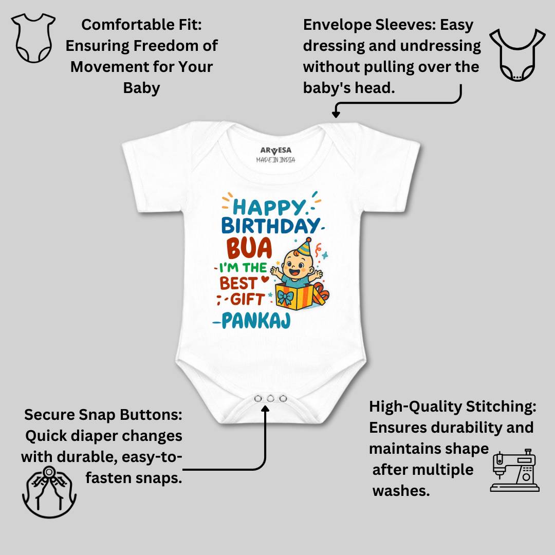 Arvesa Happy Birthday Bua Baby Boy & Girl Dress
