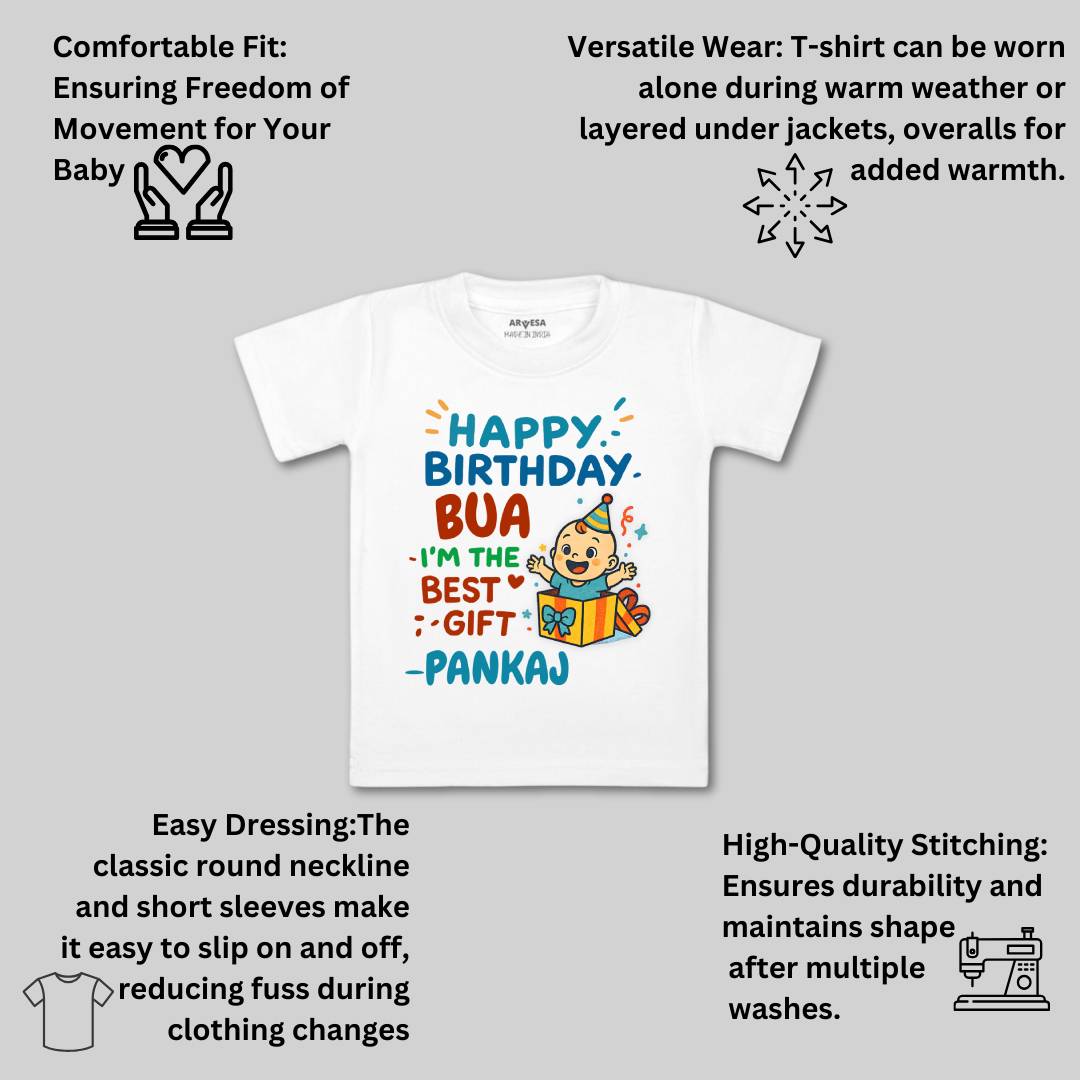Arvesa Happy Birthday Bua Baby Boy & Girl Dress