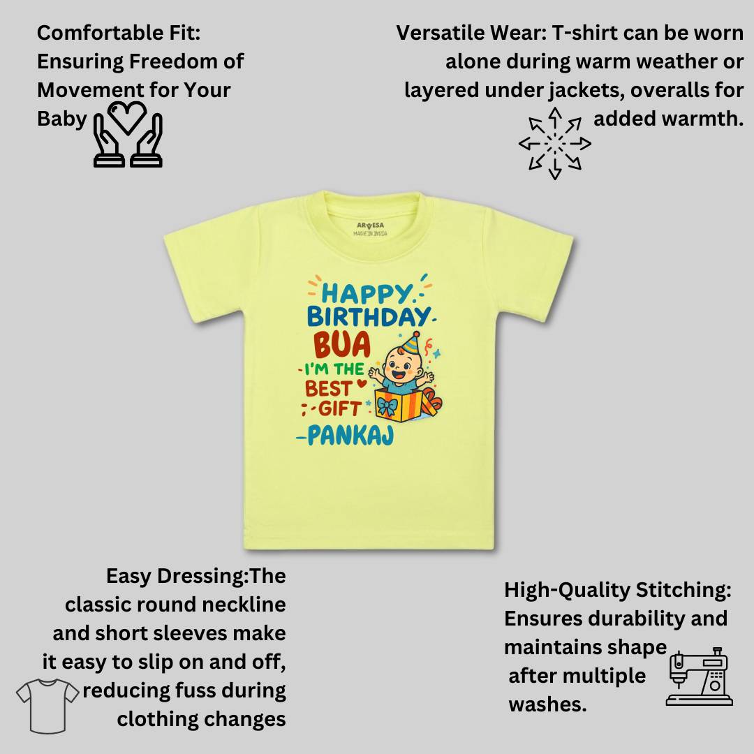 Arvesa Happy Birthday Bua Baby Boy & Girl Dress