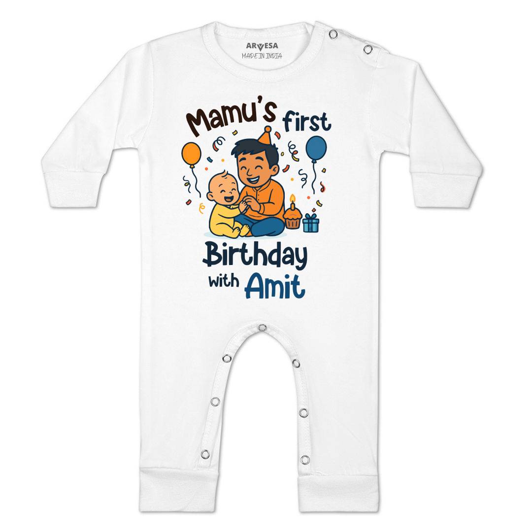 Arvesa Mamu First Birthday With Me Baby Boy & Girl Dress