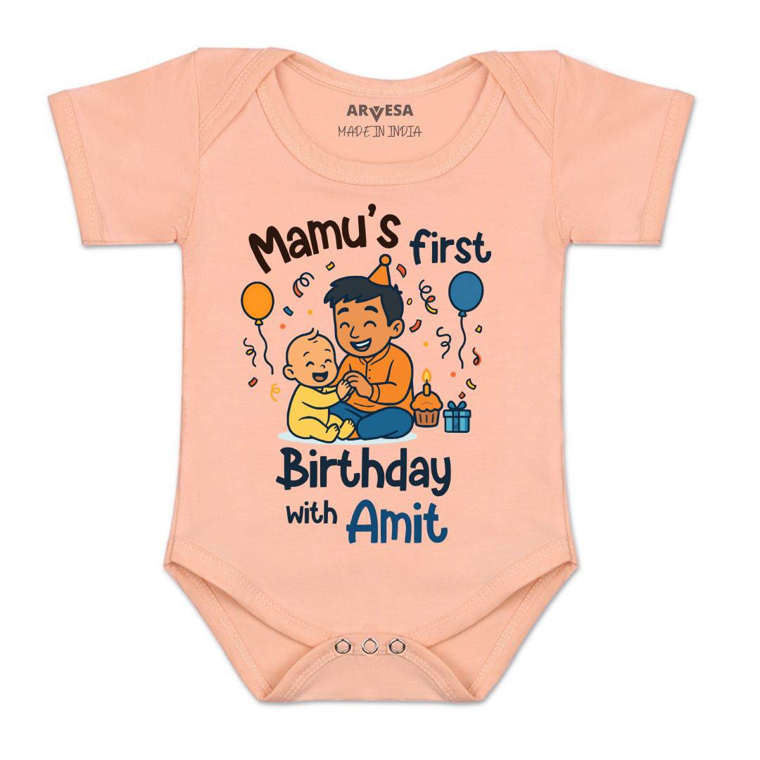 Arvesa Mamu First Birthday With Me Baby Boy & Girl Dress