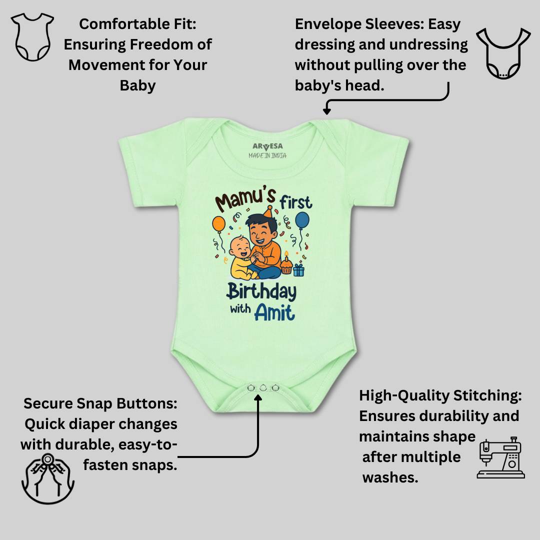 Arvesa Mamu First Birthday With Me Baby Boy & Girl Dress